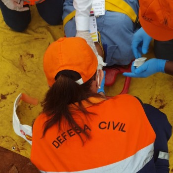 Simulado de explosão do gás biometano reúne profissionais de diversas agências na Usina Cocal em Narandiba